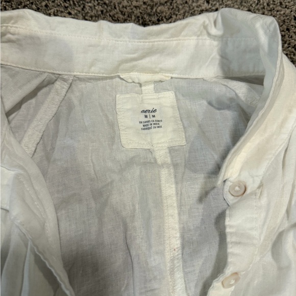 EUC Aerie medium thin White Casual Shirt button dress shirt - Picture 3 of 6